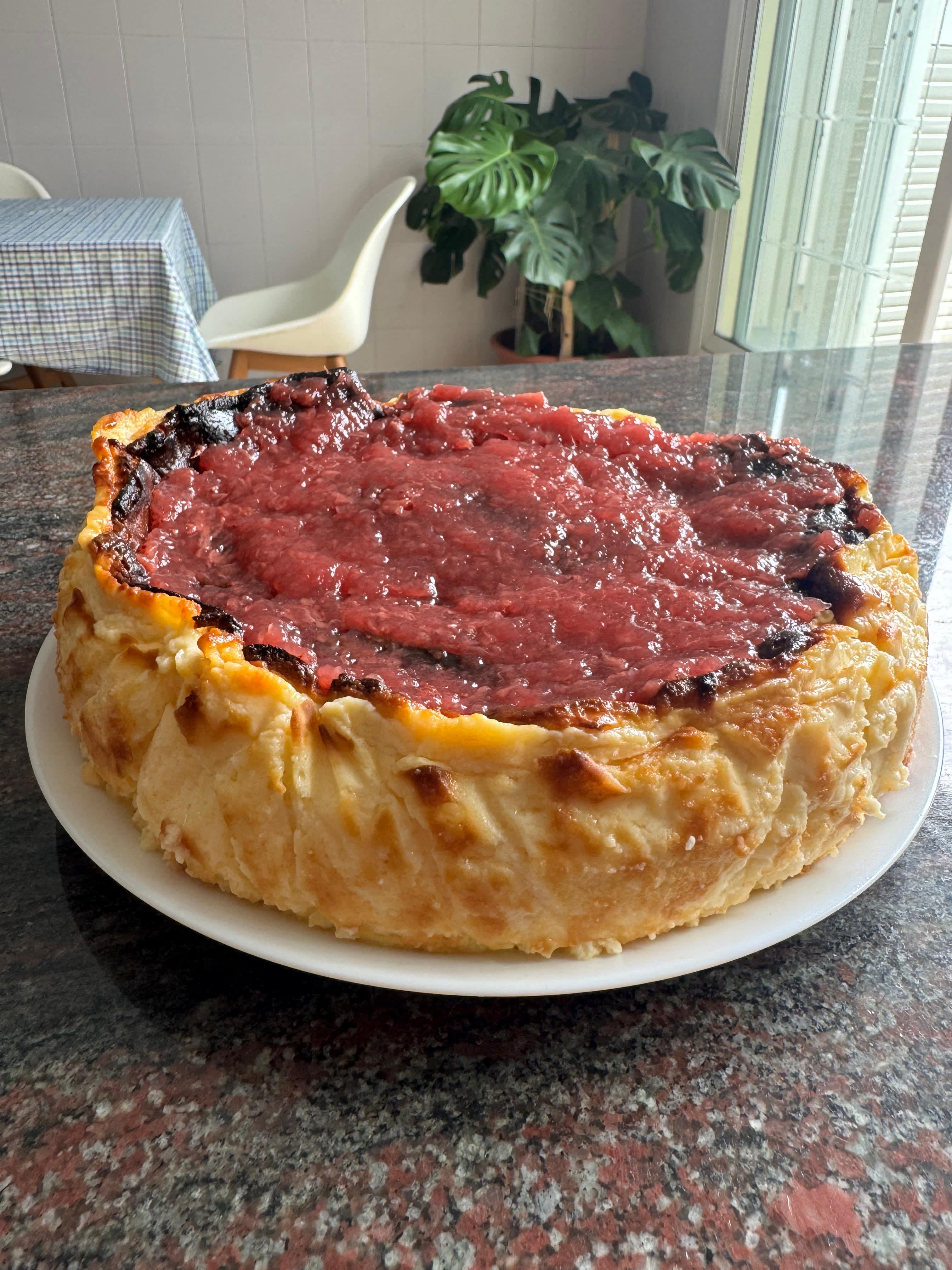 Tarta de queso vasca